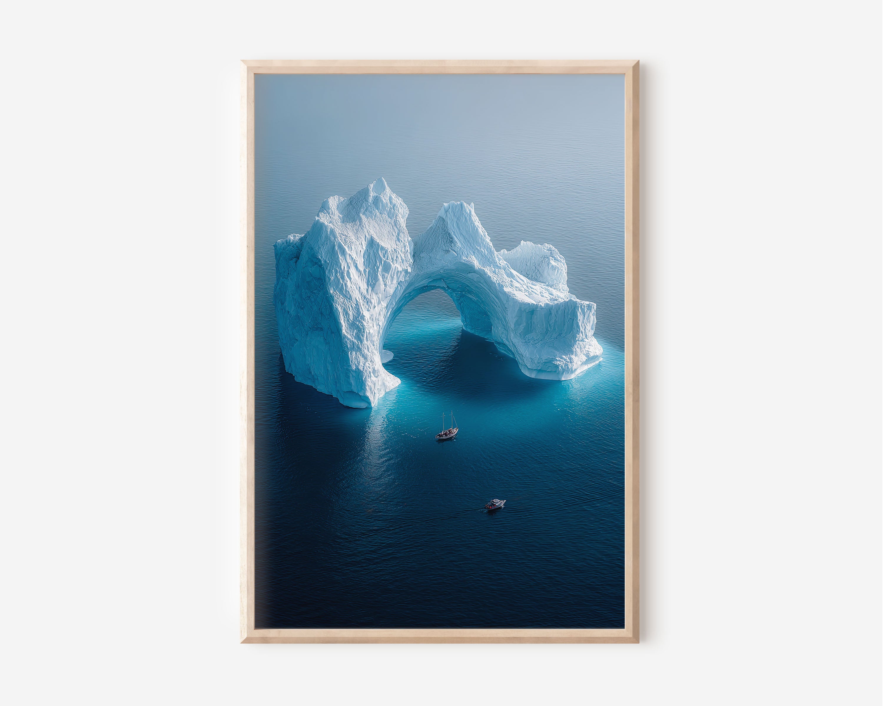 Greenland Iceberg Arch Print | Arctic Ocean Aerial Wall Art | Polar Expedition Photography