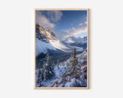 Icefields Parkway Winter Wall Art Print | Banff National Park Canadian Rockies Snow Valley Photography | Alberta Canada Travel Poster | Alpine Home Decor