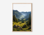 Interlaken Valley Switzerland Wall Art Print | Swiss Alps Landscape Photography Poster | Mountain Nature Decor