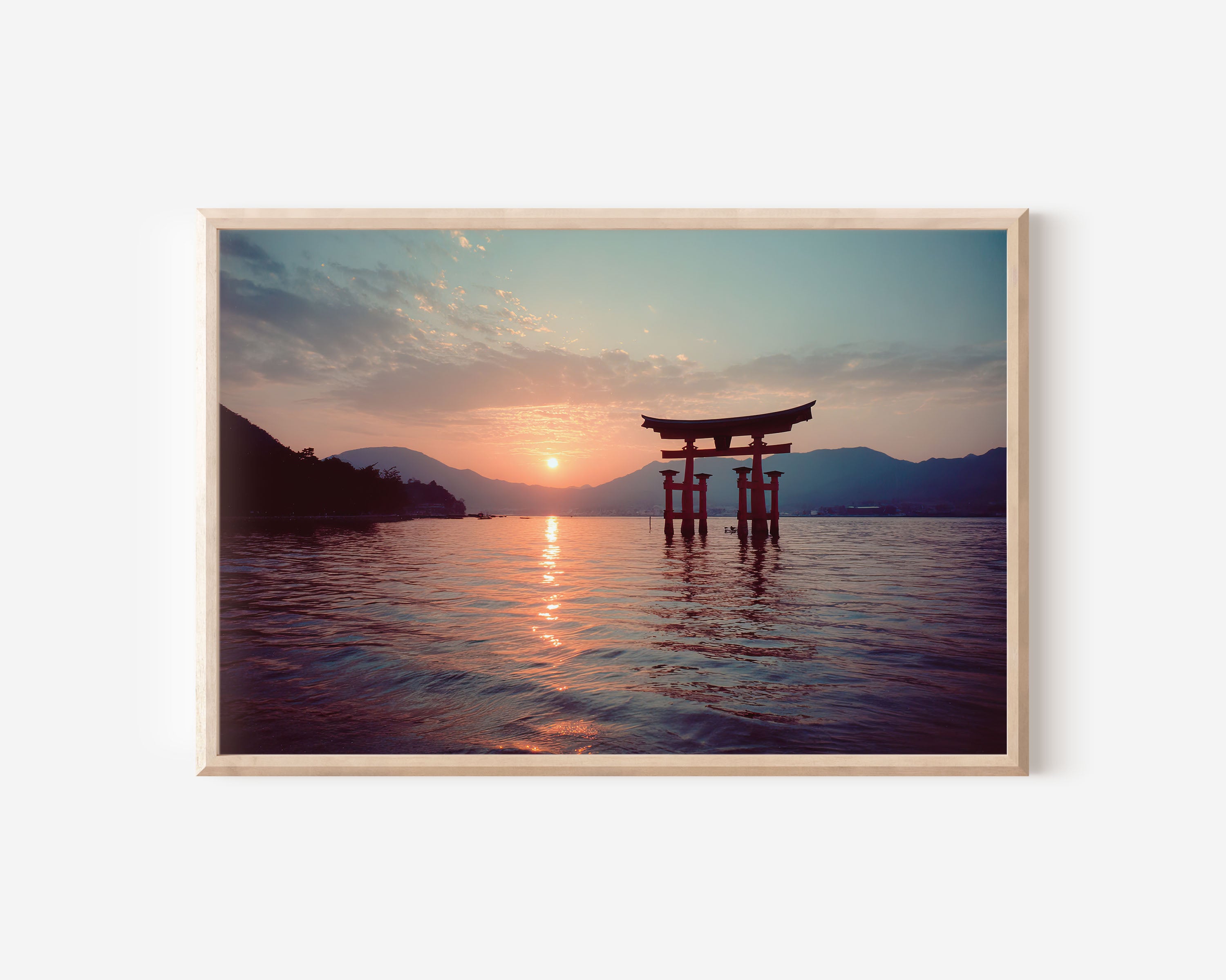 Itsukushima Torii Gate Miyajima Japan Sunset Wall Art Print