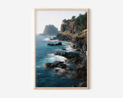 Jeju Island Cliffs Wall Art Print | South Korea Volcanic Coastline Photography | Jusangjeolli Basalt Sea Cliffs Poster | Korean Nature Travel Print | Coastal Home Decor