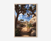 Joshua Tree Desert Trail Boulder Arch Wall Art Print | California National Park Photography Poster | Southwest Nature Decor