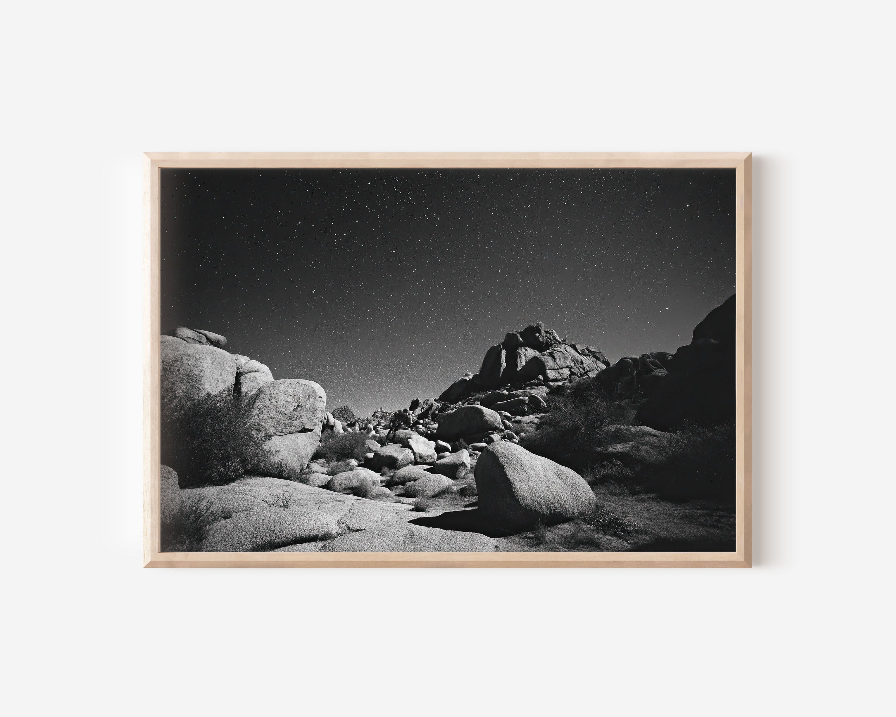 Joshua Tree Black and White Wall Art