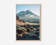 Mount Kilimanjaro Wall Art Print | Tanzania African Landscape Photography | Moorland Zone Mountain Poster | Adventure Travel Home Decor