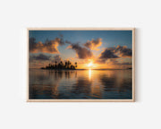 Kiribati Tropical Island Sunset Wall Art | Pacific Ocean Paradise Landscape Print