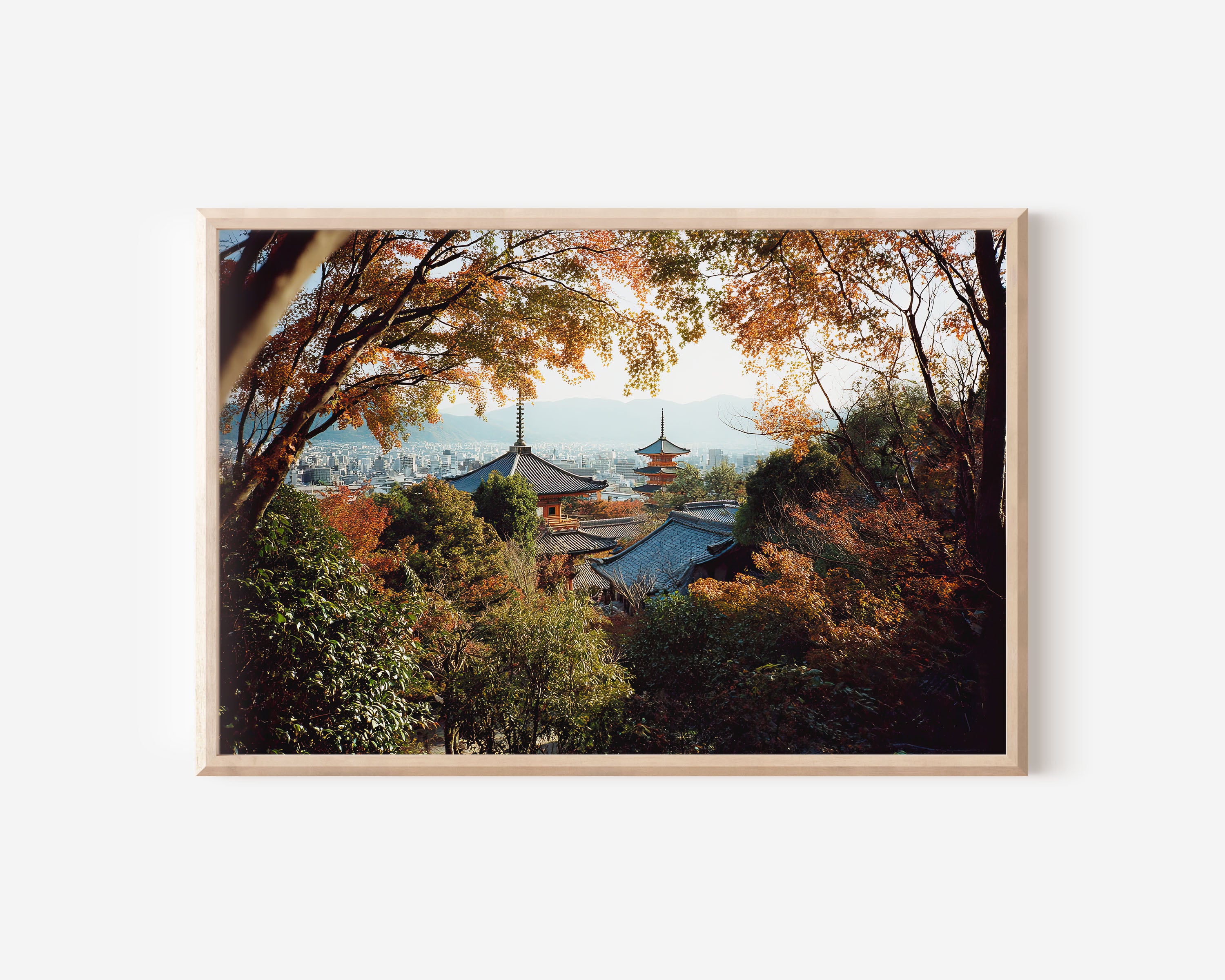 Kiyomizu-dera Temple Kyoto Japan Wall Art Print, Historic City View