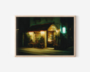 Kobe Kitano Japan Night Cafe Wall Art Print, Romantic Japanese Street Photography
