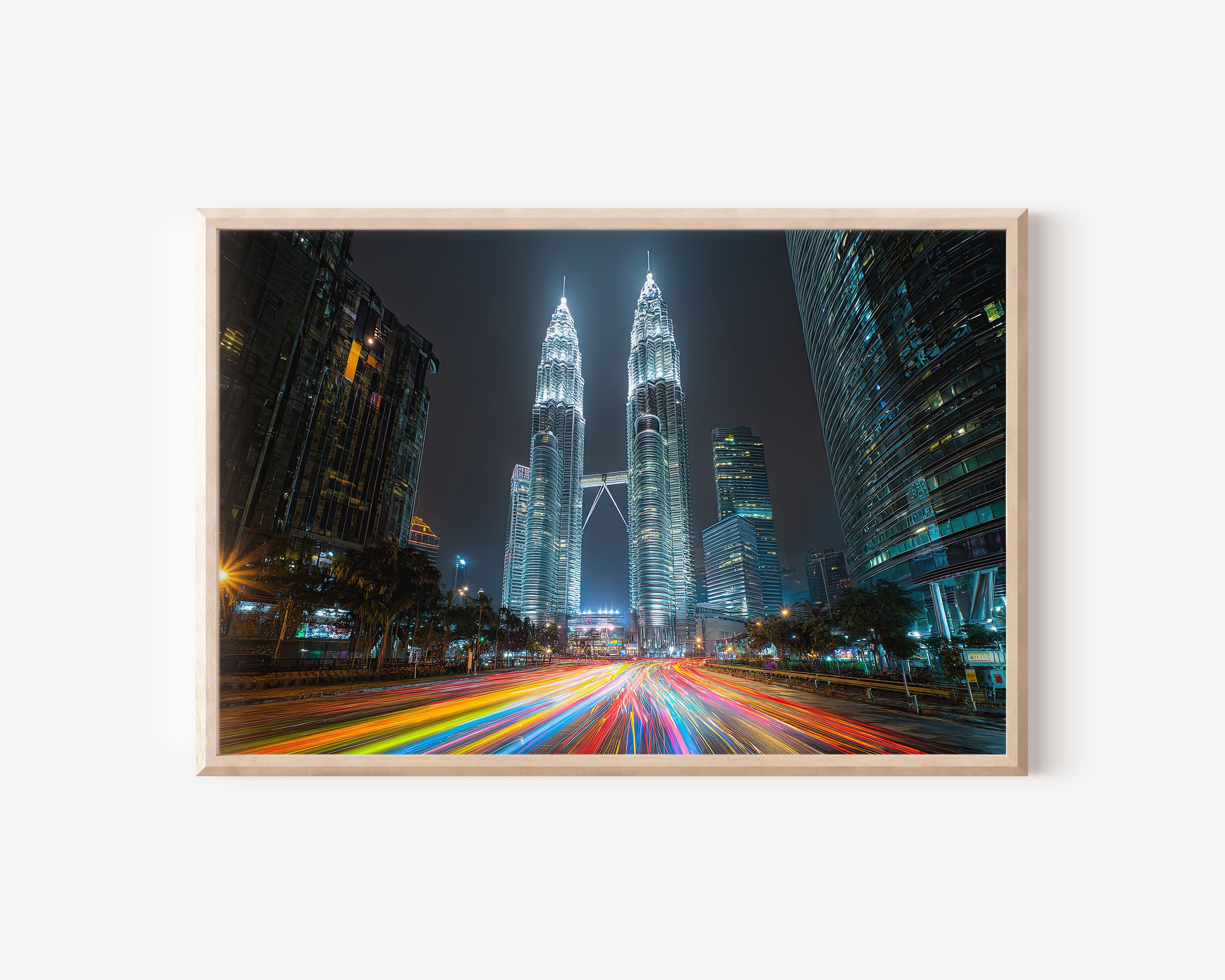 Kuala Lumpur Petronas Towers Night Wall Art Print, Malaysia