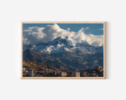 La Paz Bolivia Wall Art | Illimani Andes Mountain Cityscape Print
