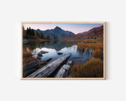 Lago Federa Autumn Print | Dolomites Italy Alpine Lake Reflection Photography Wall Art