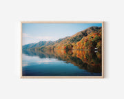 Lake Chuzenji Nikko Japan Autumn Wall Art Print, Fall Mountain Lake