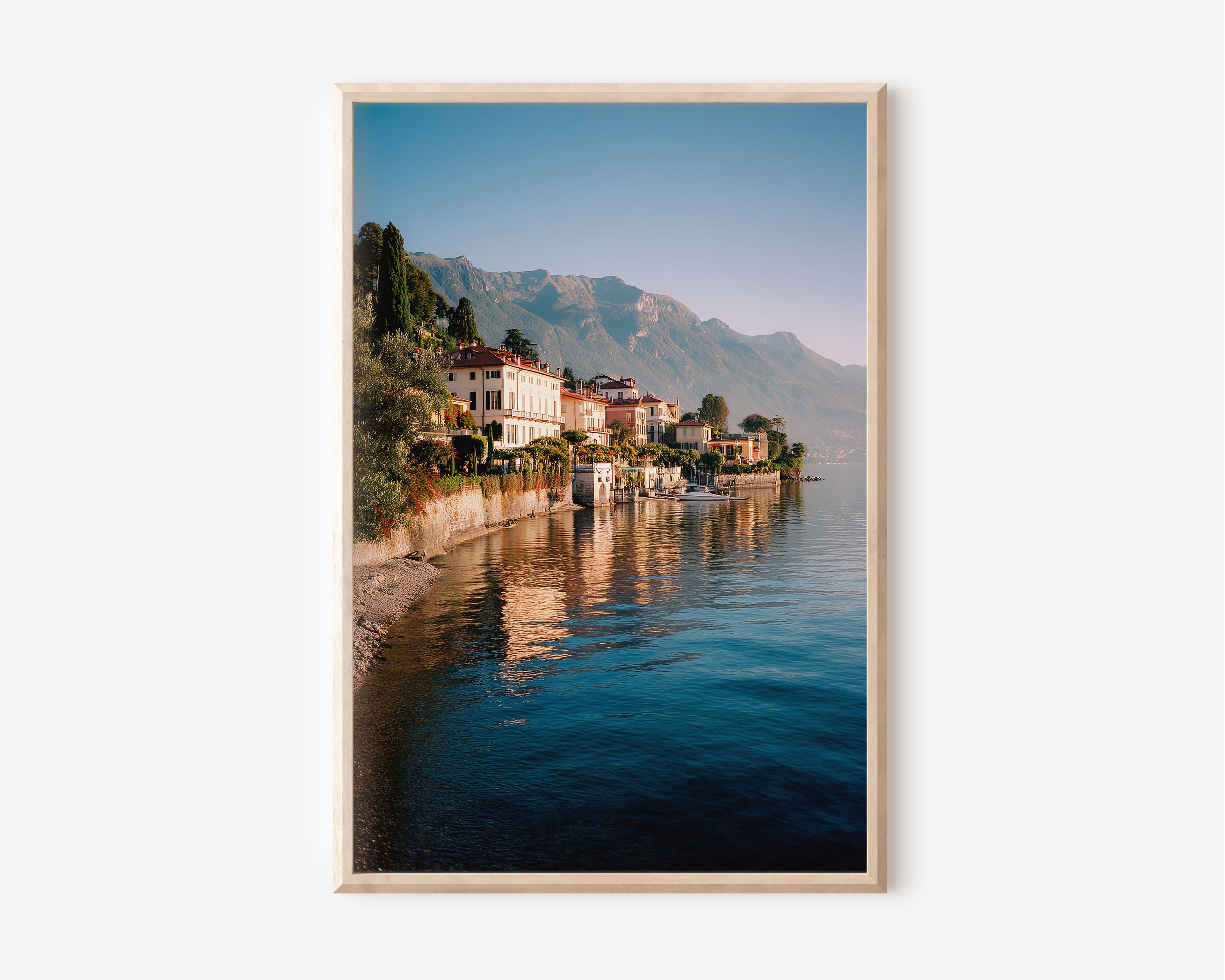 Lake Como Villa Wall Art Print | Bellagio Italy Photography | Italian Lakes Waterfront Landscape Poster | Lombardy Travel Print | Luxury Home Decor