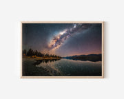 Lake Tekapo Milky Way Wall Art | New Zealand Night Sky Galaxy Reflection Print