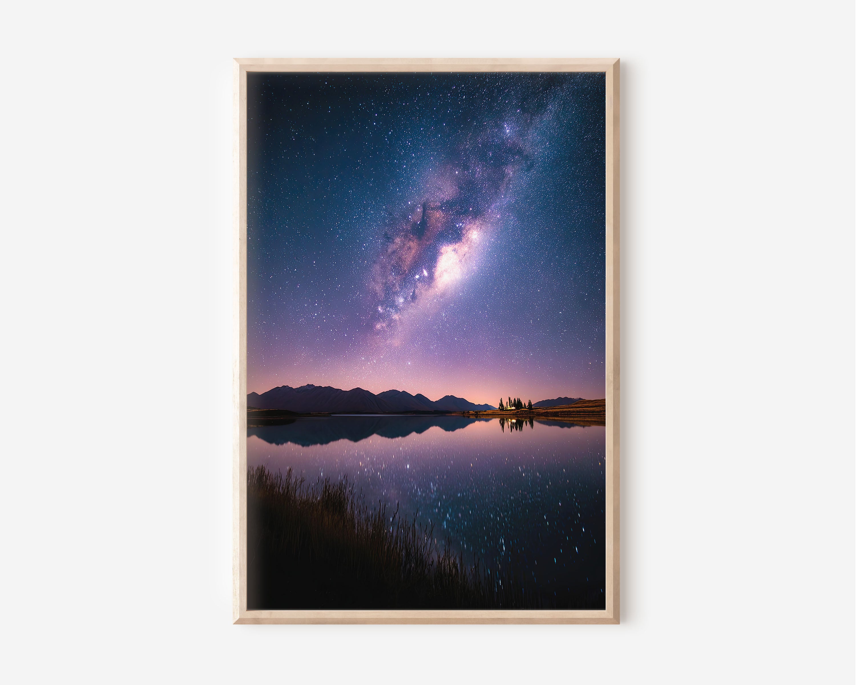 Lake Tekapo Milky Way Wall Art Print | New Zealand Night Sky Photography | Starry Galaxy Landscape Poster | Astrophotography Home Decor | NZ Nature Print