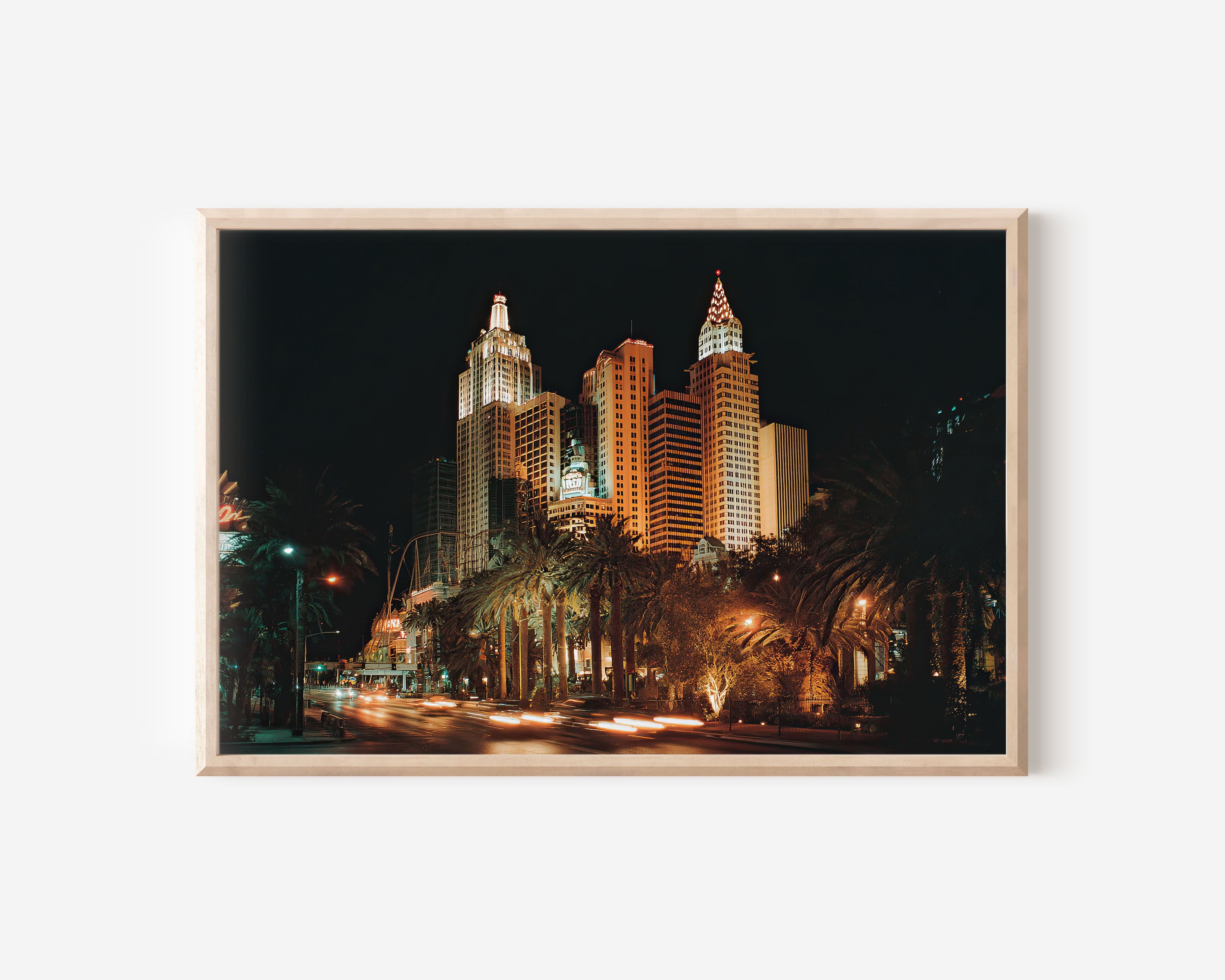 Las Vegas Skyline Night Wall Art