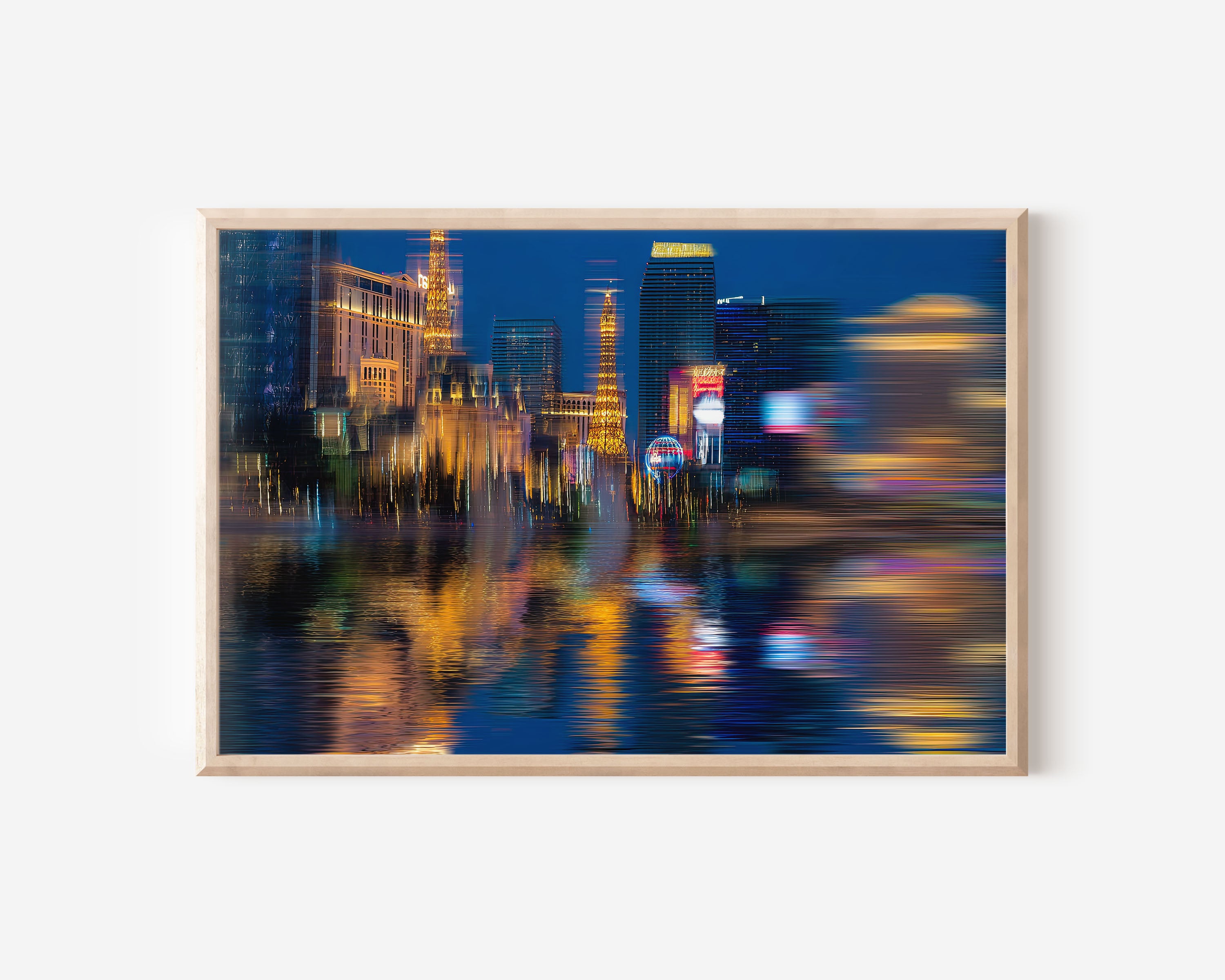 Las Vegas Strip Wall Art | Neon Night Skyline Cityscape Print