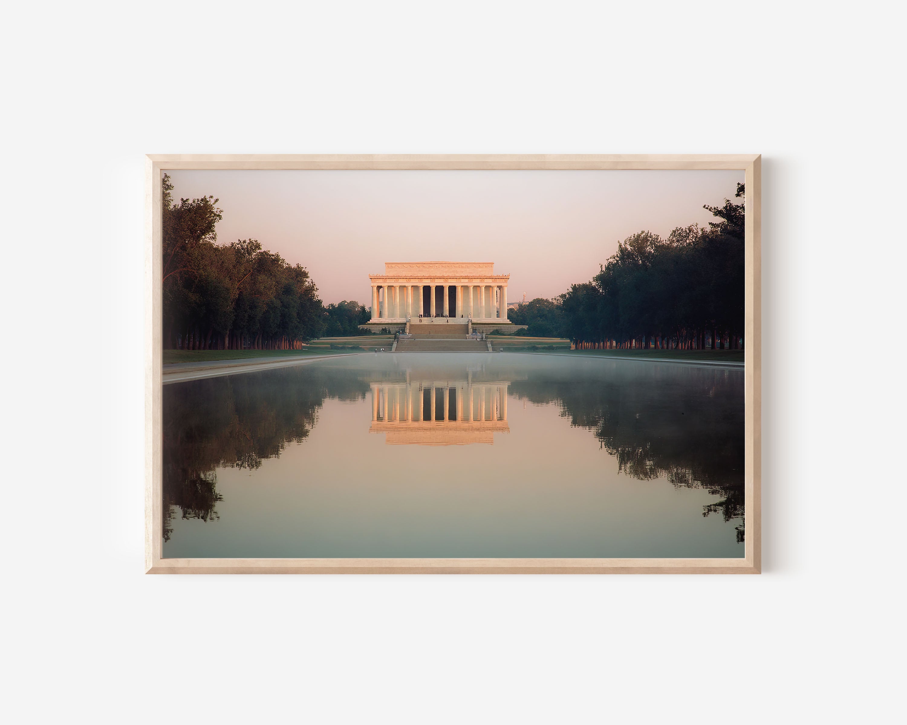 Lincoln Memorial Washington DC Reflection Wall Art Print