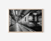 London Underground Black & White Wall Art Print