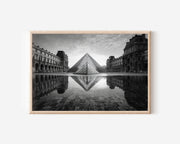 Louvre Pyramid Black & White Wall Art Print