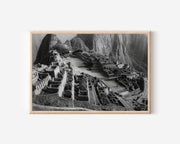 Machu Picchu Wall Art Print – Black and White Peru Photography