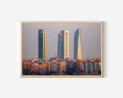Madrid Four Towers Skyline Wall Art Print | Spain Modern Cityscape