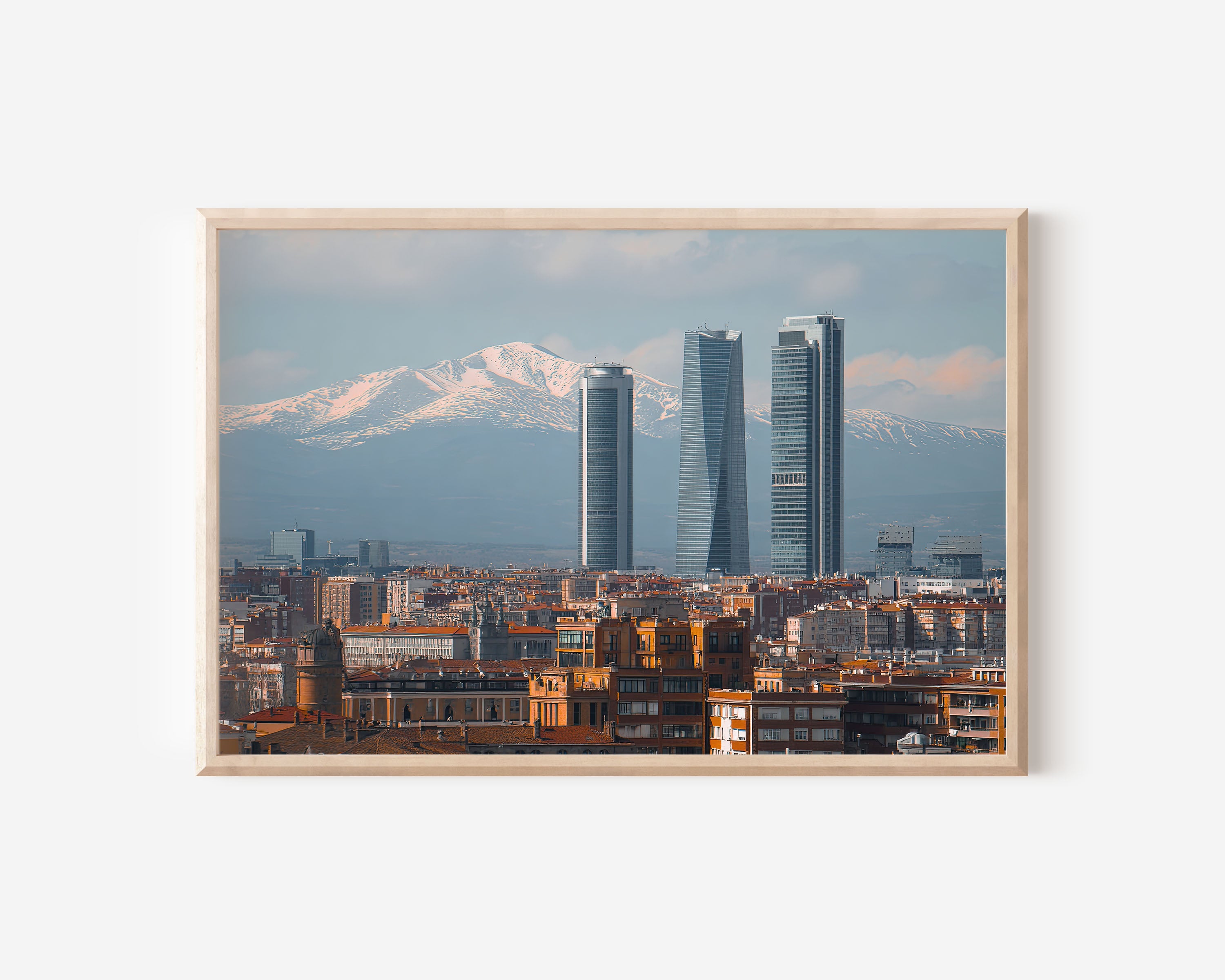 Madrid Spain Skyline Wall Art Print | Cuatro Torres Cityscape