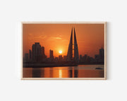 Manama Bahrain Skyline Wall Art Print | Gulf City Sunset