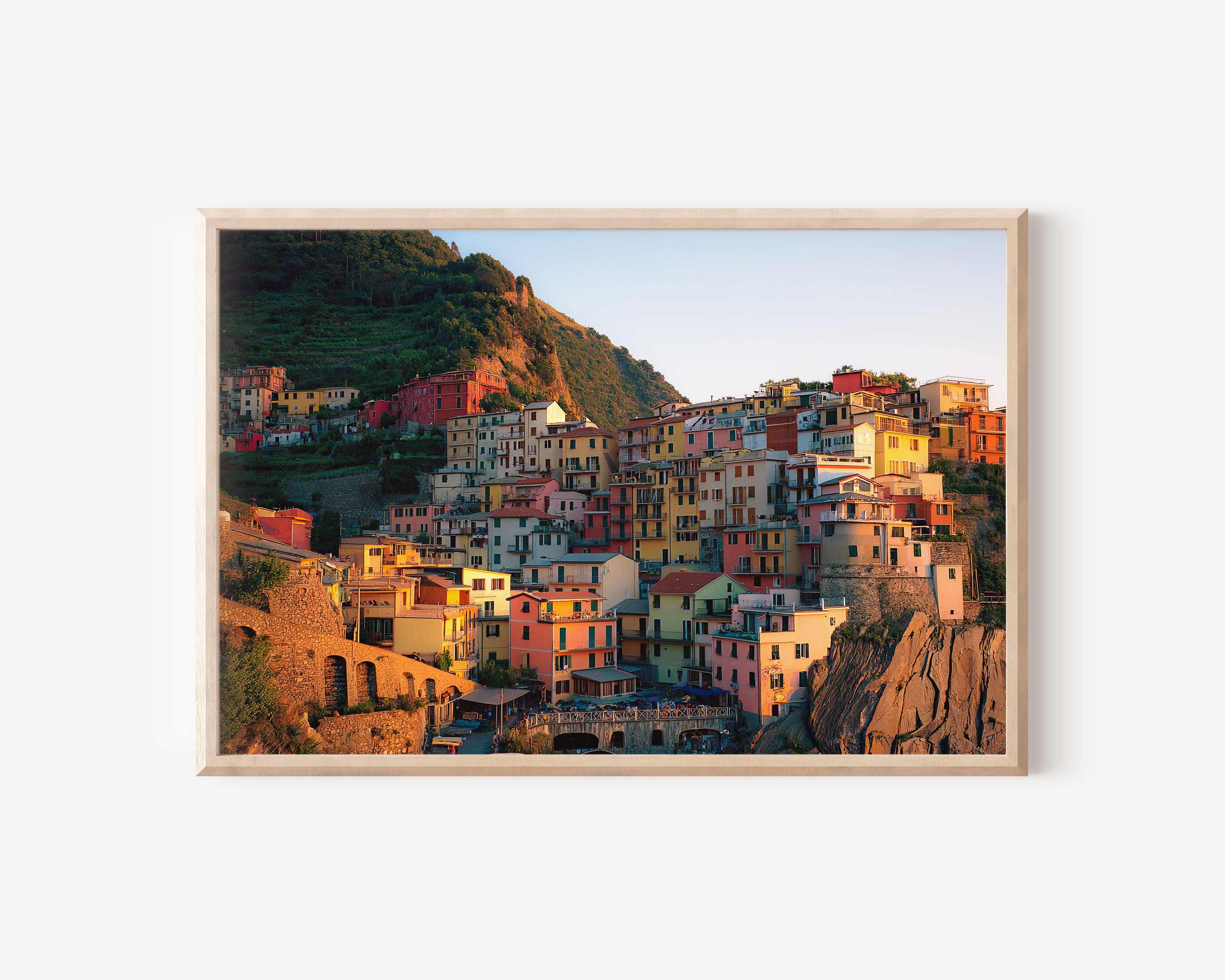 Manarola Cinque Terre Wall Art – Colorful Italian Cliffside Village