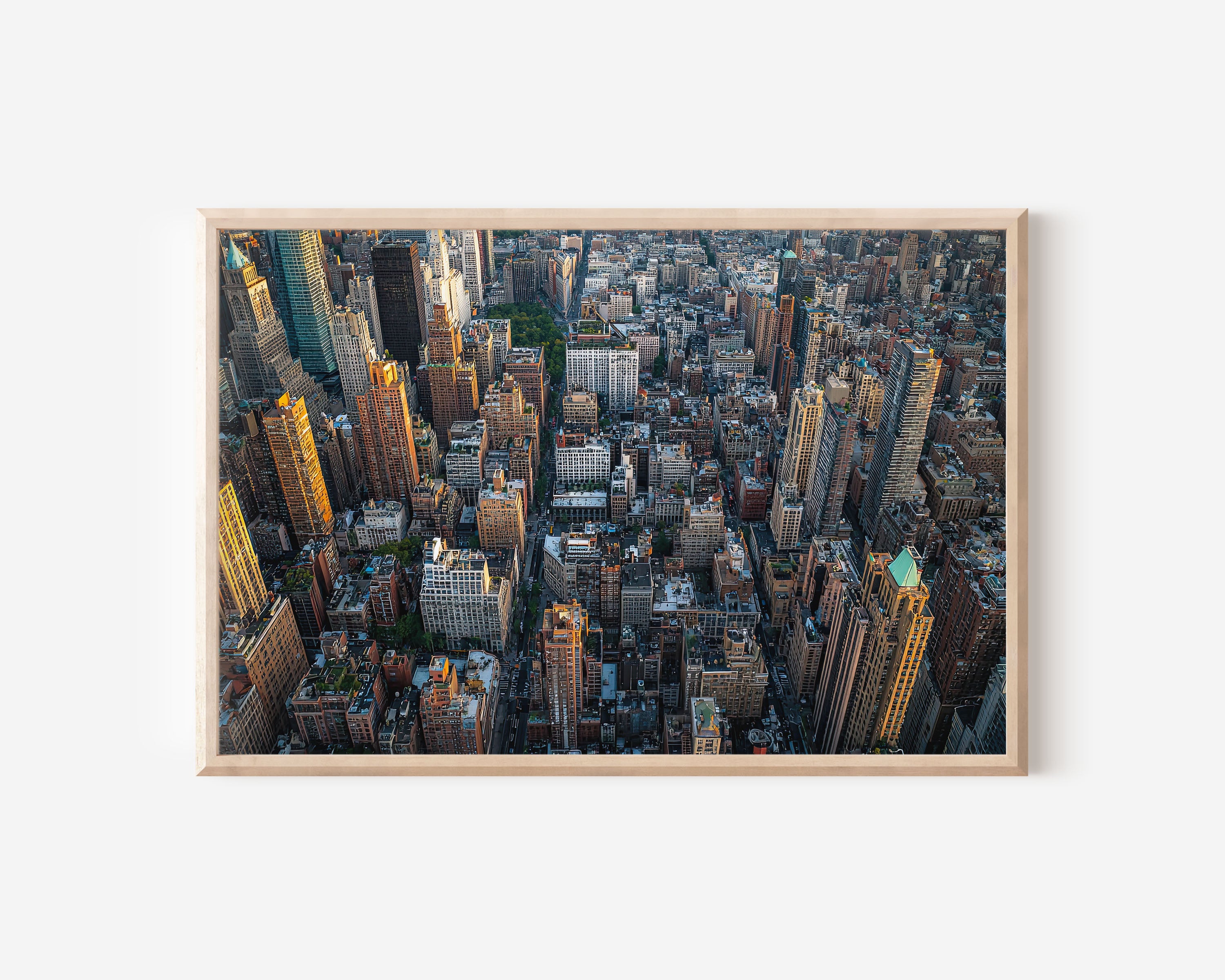 Manhattan New York City Aerial Wall Art – NYC Skyline Urban Landscape Print