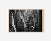 Manhattan Skyscrapers Black & White Wall Art