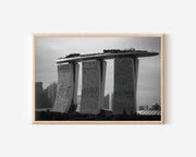 Marina Bay Sands Black & White Wall Art Print