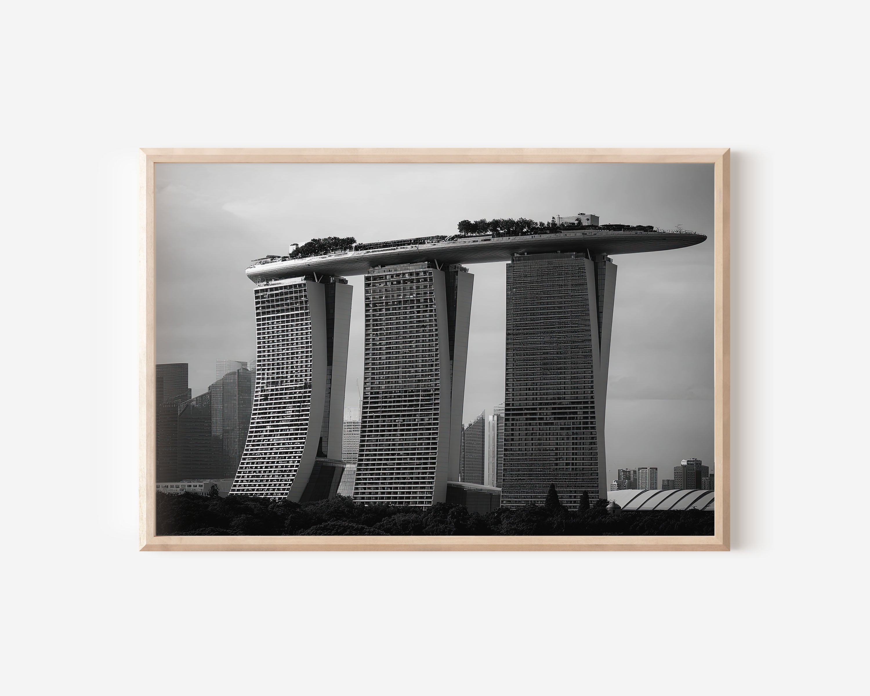 Marina Bay Sands Black & White Wall Art Print