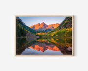 Maroon Bells Sunset Print – Colorado Mountain Wall Art