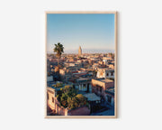 Marrakech Rooftop Wall Art Print | Koutoubia Mosque Medina Skyline Photography | Morocco Travel Poster | Boho Eclectic Home Decor