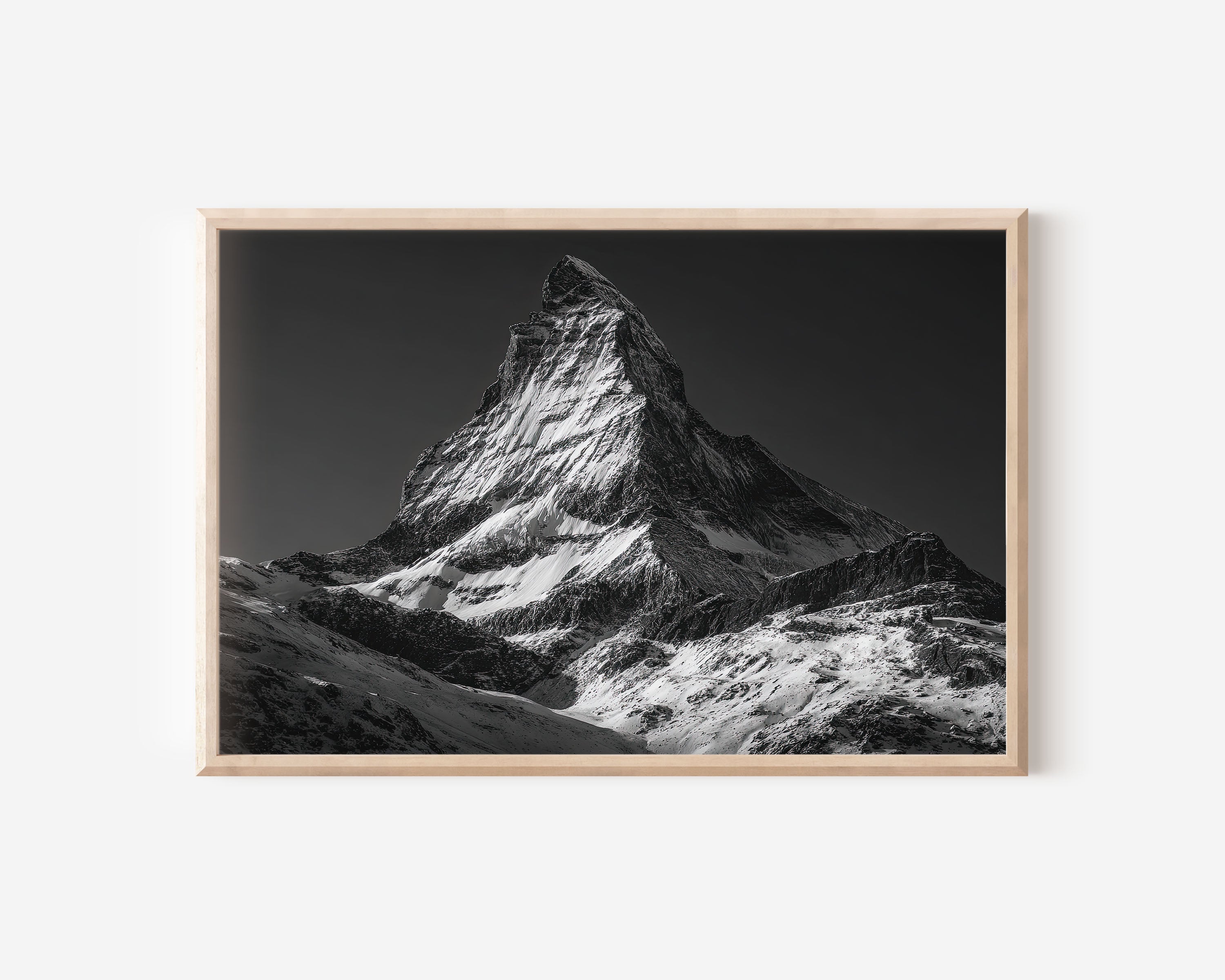 Matterhorn Black & White Wall Art Print