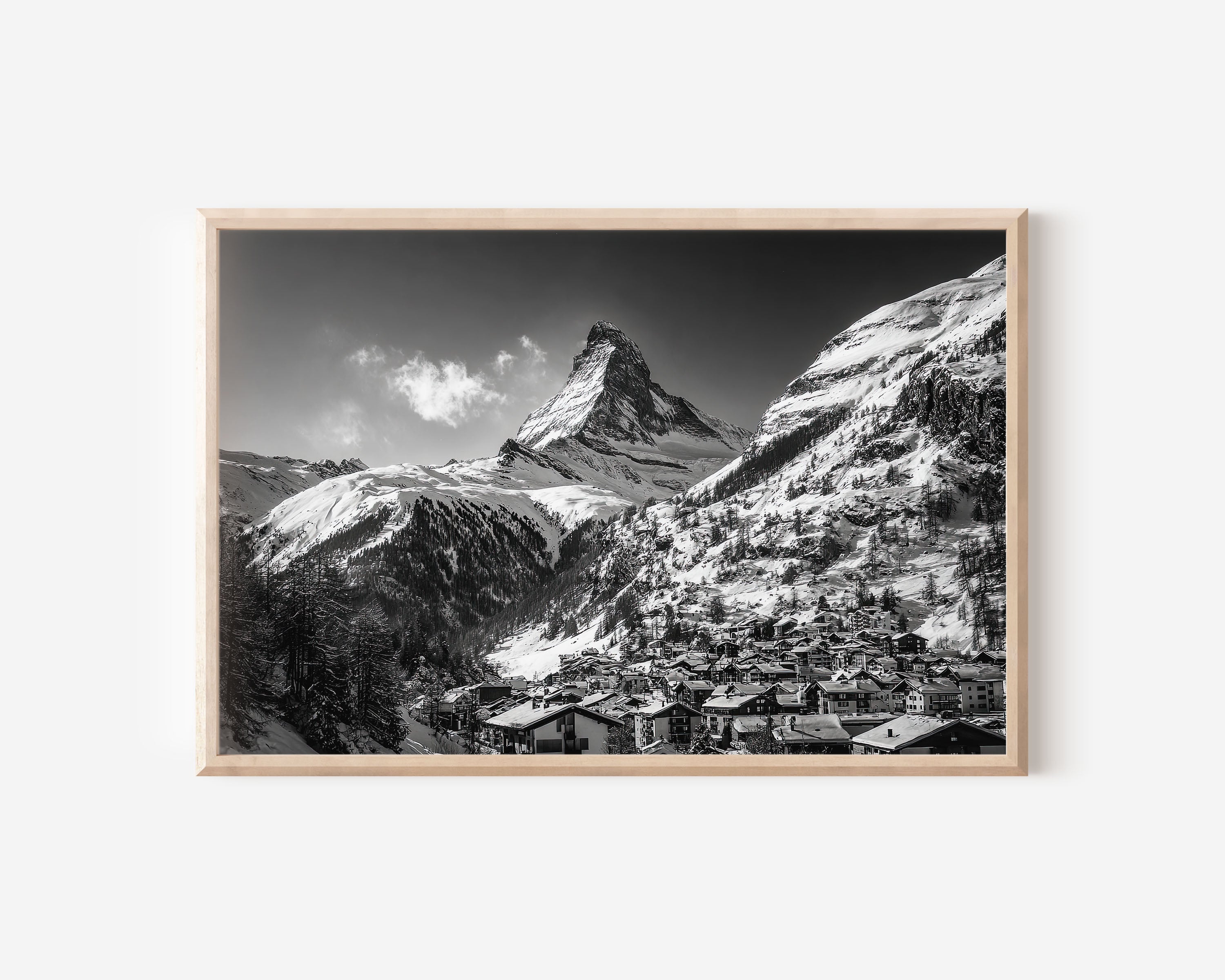 Matterhorn Zermatt Black & White Wall Art