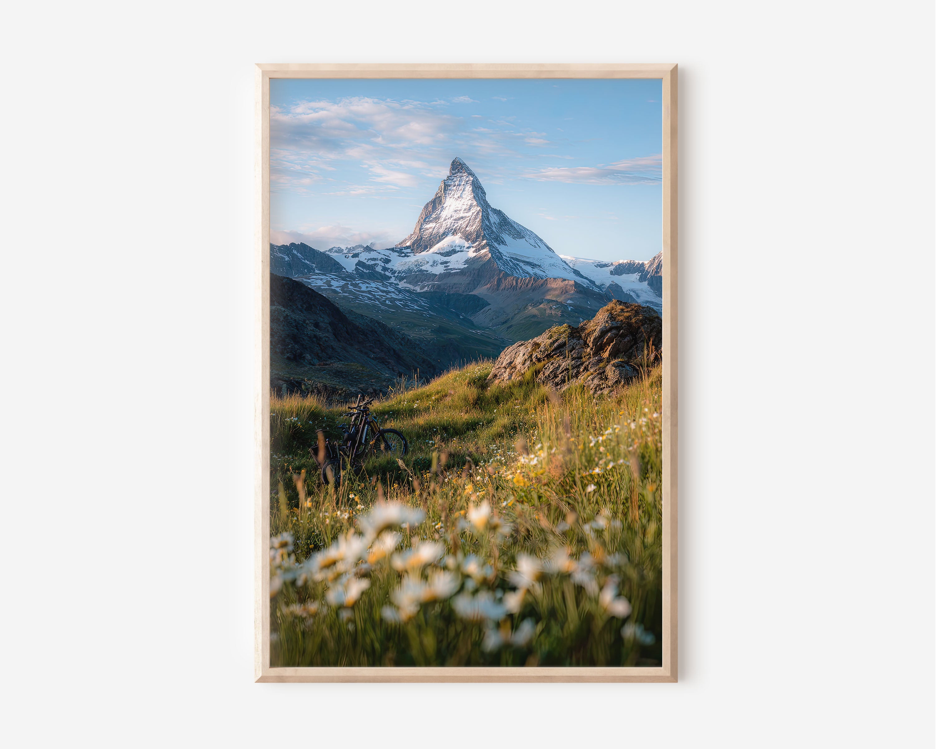 Matterhorn Switzerland Print | Zermatt Alpine Wildflower Wall Art | Swiss Alps Summer Photography
