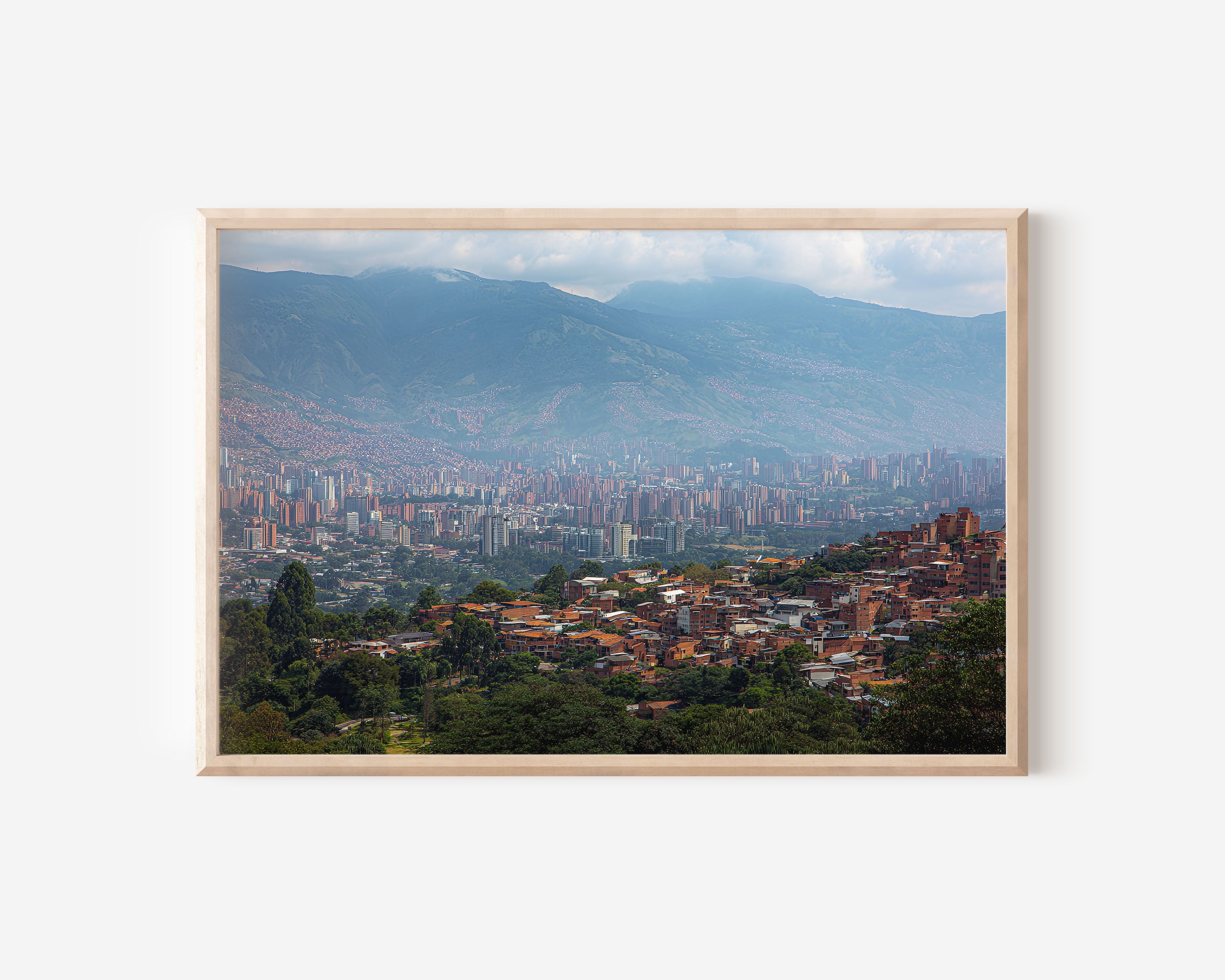 Medellin Colombia Skyline Wall Art Print | Aburrá Valley Cityscape