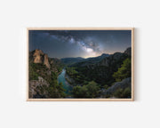 Milky Way Canyon Print – Night Sky Landscape Wall Art
