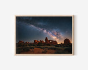 Milky Way Above Red Rock Arches Wall Art – Utah Desert Night Sky