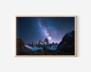 Milky Way Above Patagonian Spires Wall Art – Cosmic Mountain Night Sky