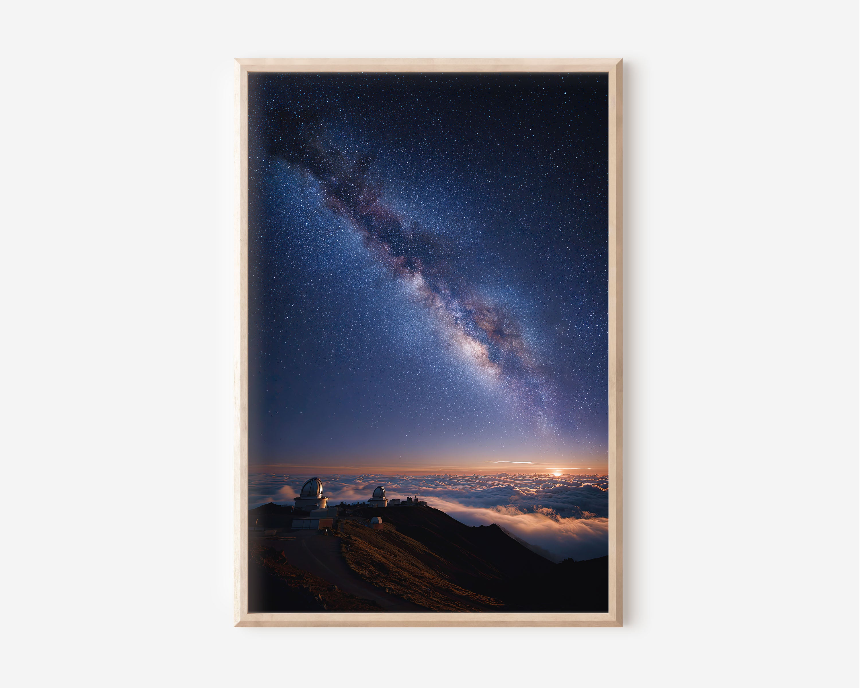Milky Way Observatory Wall Art Print | Above Clouds Night Sky Canvas