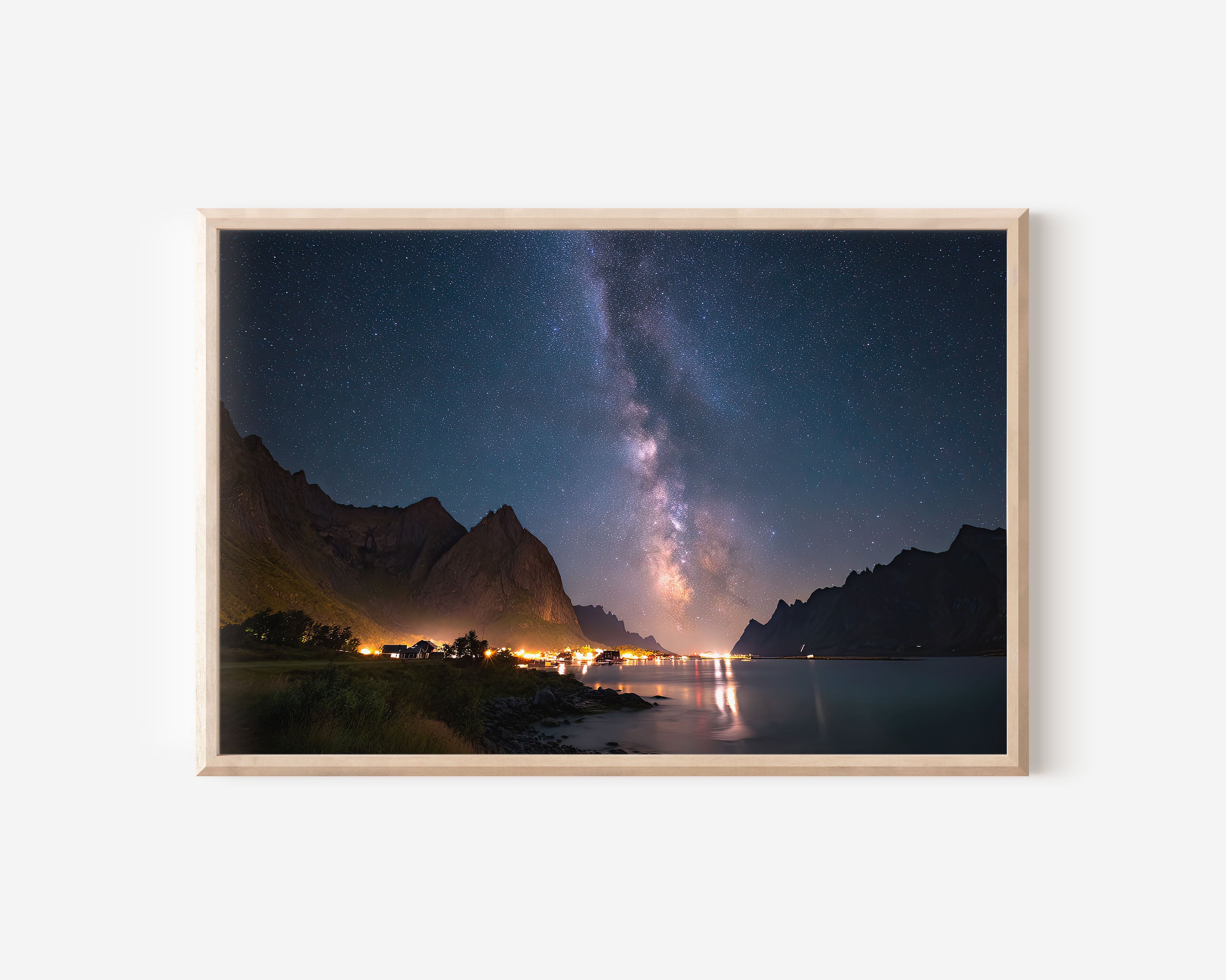 Milky Way Over Norwegian Fjord – Nordic Night Wall Art