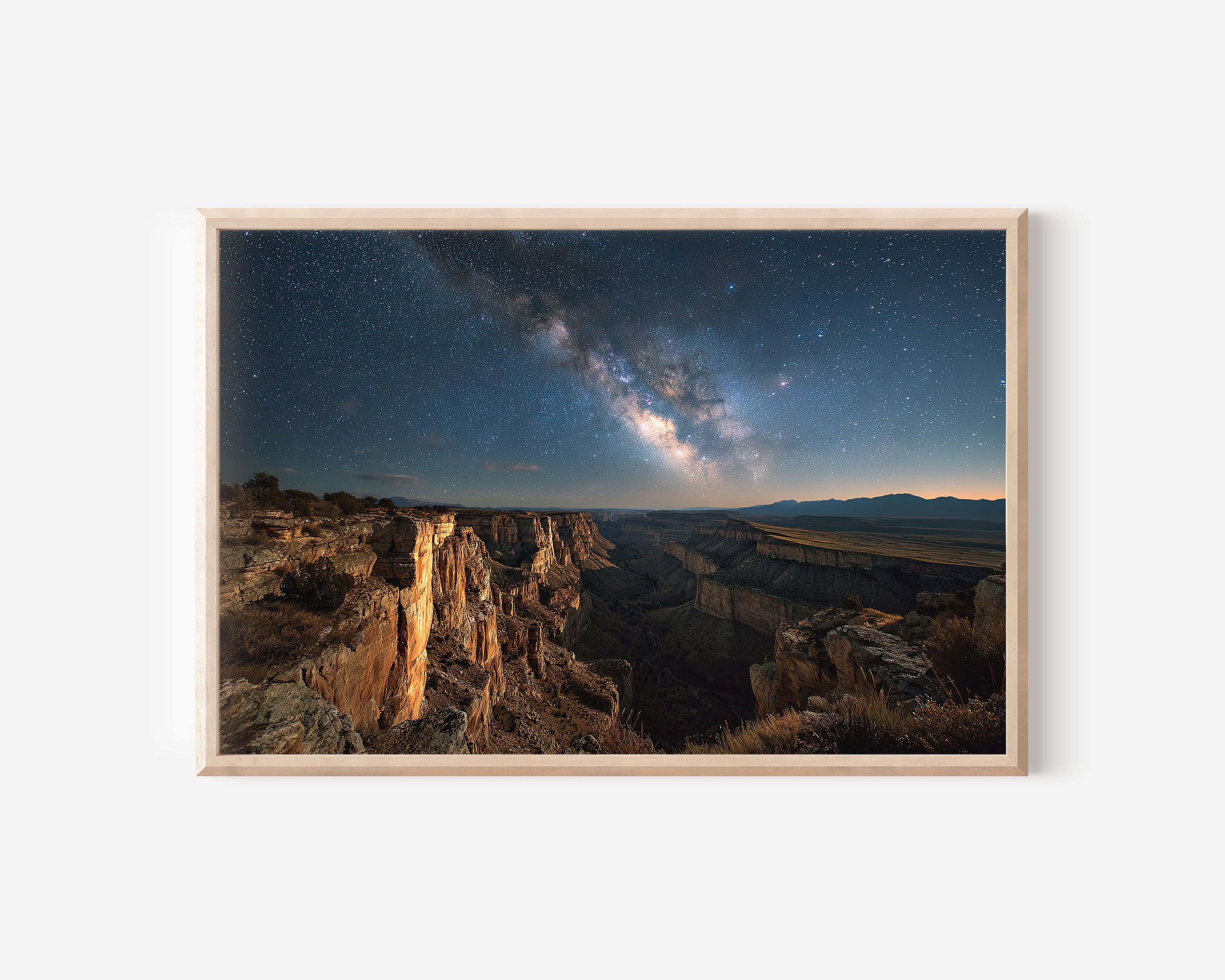 Milky Way Over Grand Canyon Wall Art – Night Sky Canyon Landscape