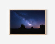 Milky Way Over Monument Valley Wall Art – Desert Night Sky Print