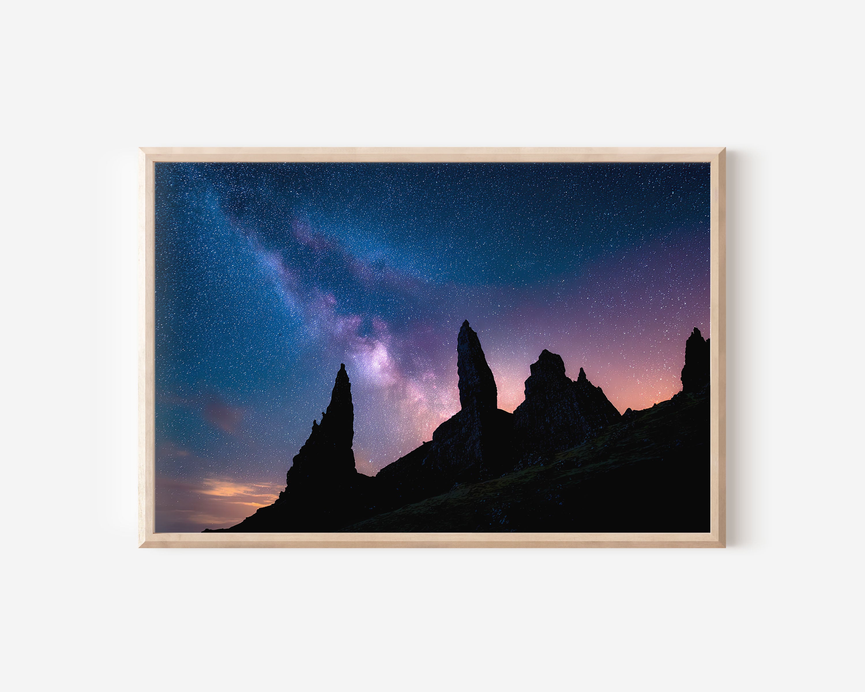 Milky Way Over Old Man of Storr – Scotland Night Wall Art
