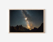 Milky Way Over Dolomite Peaks Wall Art – Alpine Night Sky Landscape