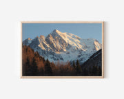 Mont Blanc Wall Art – French Alps Snow Mountain Print, Alpine Landscape Photography Decor