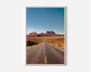 Monument Valley Desert Highway Wall Art | Scenic Road Trip Landscape Print