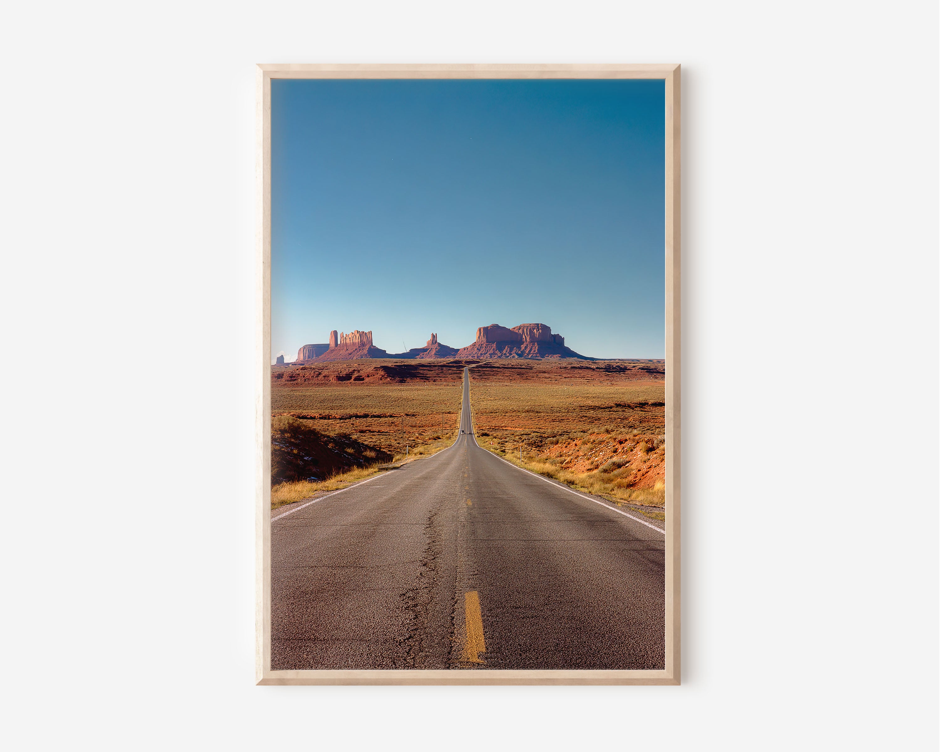 Monument Valley Desert Highway Wall Art | Scenic Road Trip Landscape Print